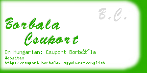 borbala csuport business card